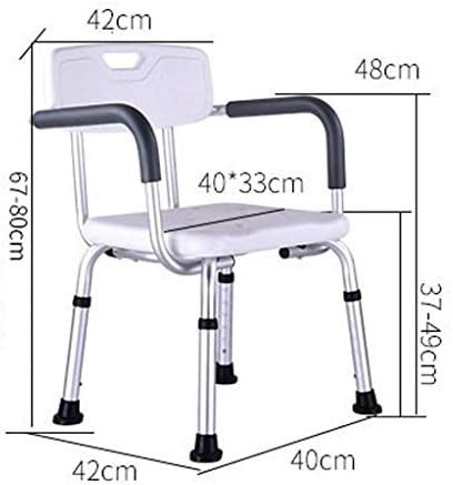 ZYLZL duş sandalyesi,banyo oturağı Hamile Kadın duş taburesi Yüksekliği Ayarlanabilir Rahat Küpeşte Deluxe Küvet Duş Asansör