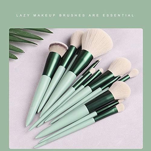 NBHFR Makyaj Fırçalar Set-Matcha Yeşil 13 adet Fırçalar Vakfı Pudra Allık Fiber Güzellik Kalemler Makyaj Aracı