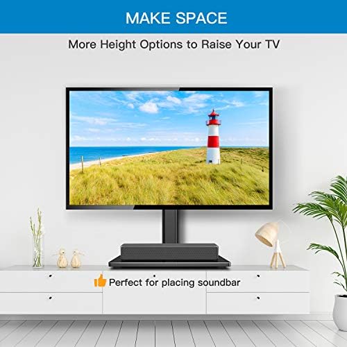 PERLESMİTH Evrensel TV Sehpası-32-55 lnch LCD/OLED/Düz Ekran/4K TV'ler için Masa Üstü TV Sehpası - Temperli Cam Tabanlı Yüksekliği